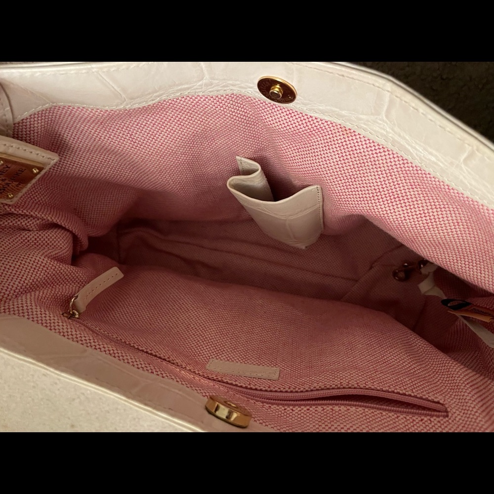 Dooney & Bourke Ivory White Leather Shoulder Bag - Picture 4 of 7